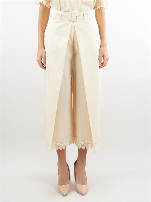 Cotton trousers skirt with lace inserts Twinset TWIN SET | Pants | TT22367222